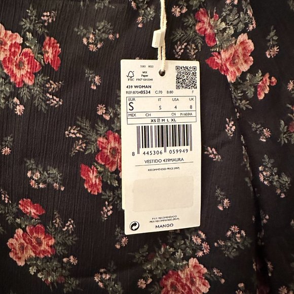 NTW - Mango Flowy Floral Printed Dress - Small - Picture 8 of 9